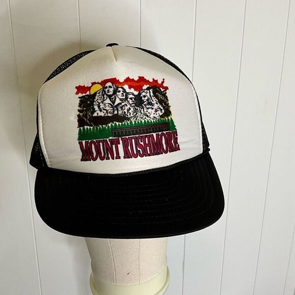 Vintage Nissin One Size Men’s Hand Painted Mount Rushmore Foam Hat Cap - Picture 1 of 10